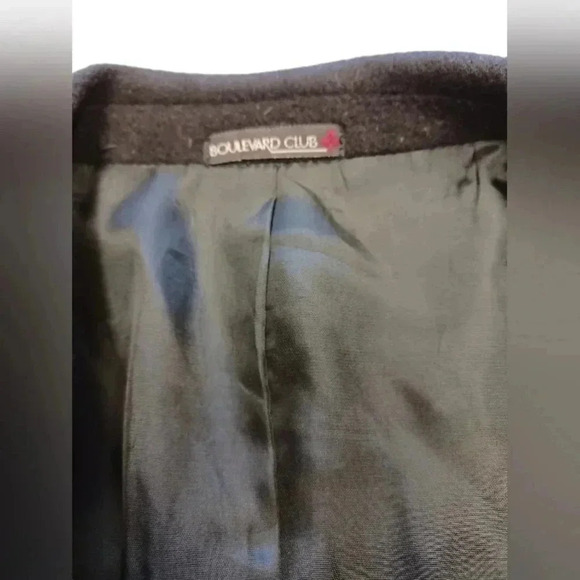 Boulevard Club Cashmere And Wool Blend Black Blazer Size R44 - Picture 11 of 13